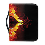 Fire Angel Wings Print Leather Bible Cover