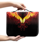 Fire Angel Wings Print Leather Bible Cover