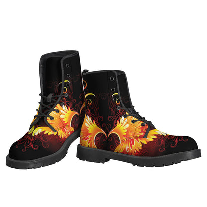 Fire Angel Wings Print Backpack