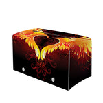 Fire Angel Wings Print Leather Tissue Box Cover