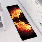 Fire Angel Wings Print Long Kitchen Mat