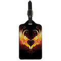 Fire Angel Wings Print Luggage Tag