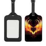 Fire Angel Wings Print Luggage Tag