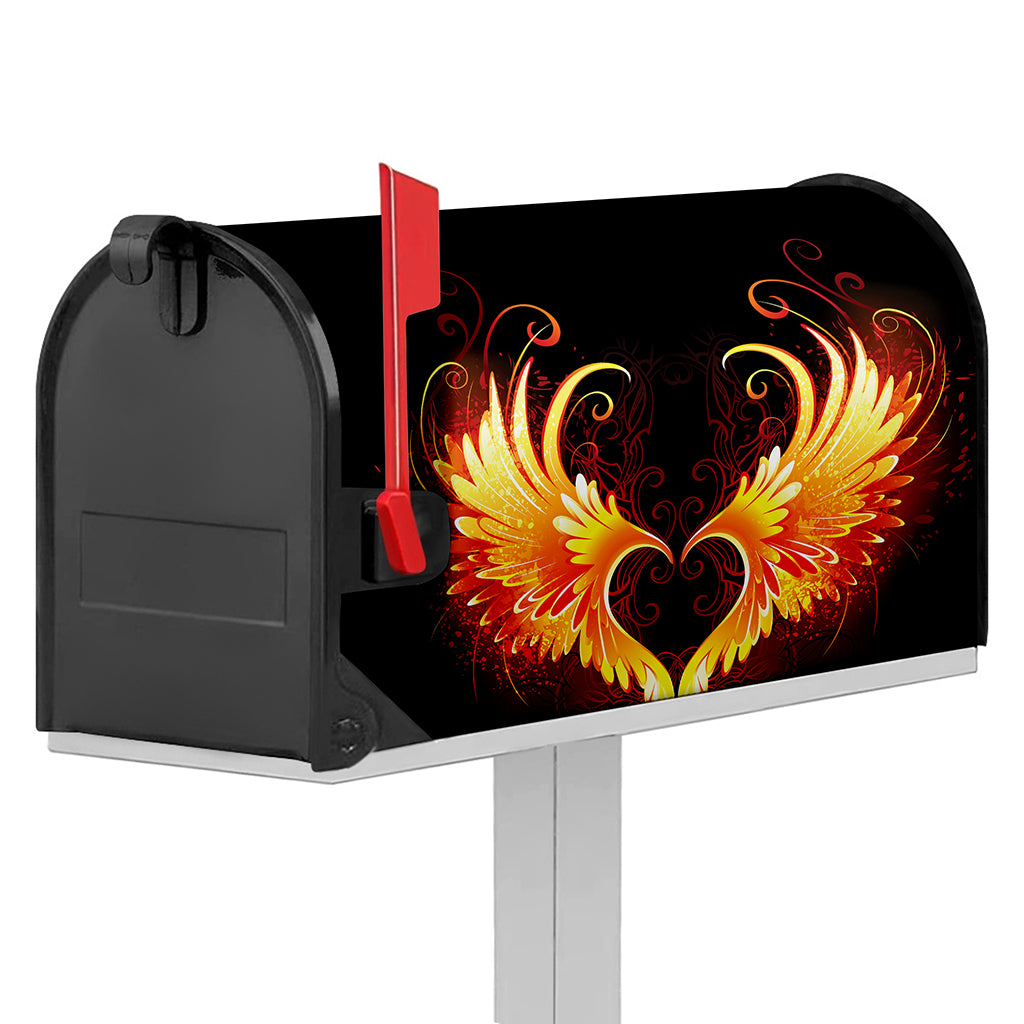 Fire Angel Wings Print Mailbox Cover