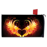 Fire Angel Wings Print Mailbox Cover