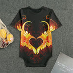 Fire Angel Wings Print Men's Bodysuit