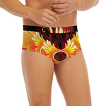 Fire Angel Wings Print Men's Briefs