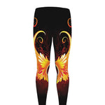 Fire Angel Wings Print Men's leggings