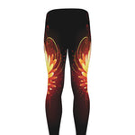 Fire Angel Wings Print Men's leggings