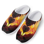 Fire Angel Wings Print Mesh Casual Shoes