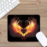 Fire Angel Wings Print Mouse Pad