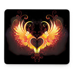 Fire Angel Wings Print Mouse Pad