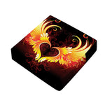 Fire Angel Wings Print Outdoor Seat Cushion Cover