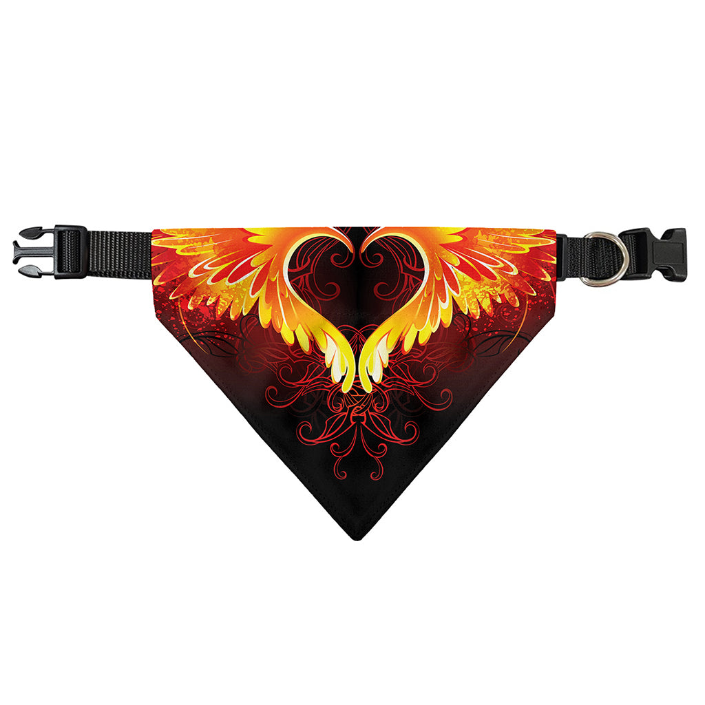 Fire Angel Wings Print Over The Collar Dog Bandana