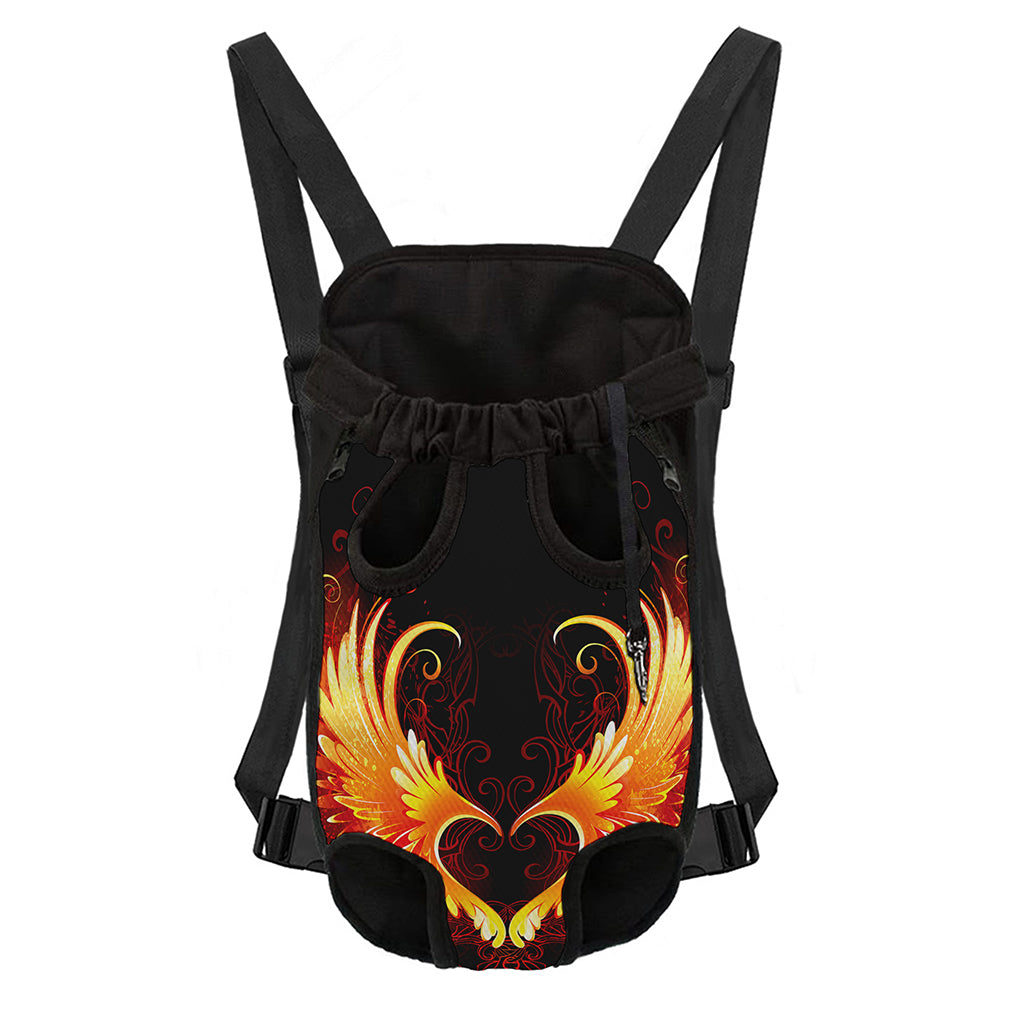 Fire Angel Wings Print Pet Carrier Backpack