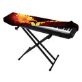 Fire Angel Wings Print Piano Keyboard Cover