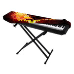 Fire Angel Wings Print Piano Keyboard Cover