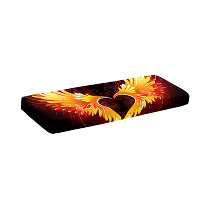 Fire Angel Wings Print Piano Keyboard Cover