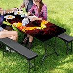 Fire Angel Wings Print Picnic Table Cover