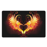 Fire Angel Wings Print Polyester Doormat