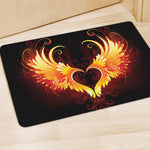 Fire Angel Wings Print Polyester Doormat