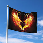 Fire Angel Wings Print Polyester Flag