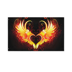 Fire Angel Wings Print Polyester Flag
