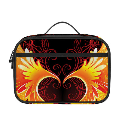 Fire Angel Wings Print Portable Lunch Bag