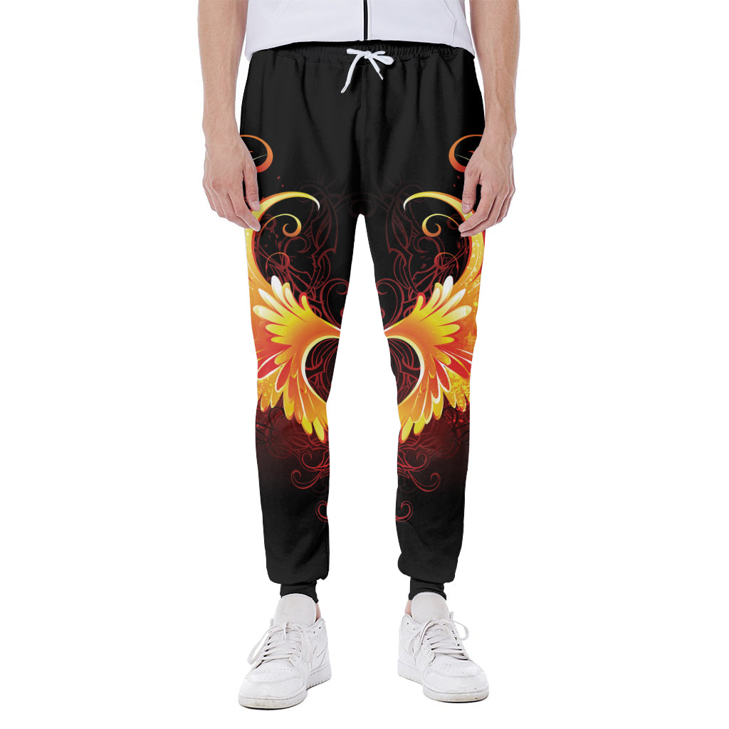 Fire Angel Wings Print Scuba Joggers