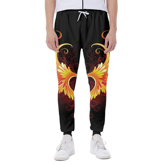 Fire Angel Wings Print Scuba Joggers