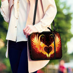 Fire Angel Wings Print Shoulder Strap Bible Bag