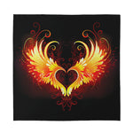 Fire Angel Wings Print Silk Bandana