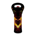Fire Angel Wings Print Single Neoprene Wine Tote