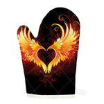 Fire Angel Wings Print Single Oven Mitt