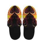 Fire Angel Wings Print Slippers