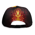 Fire Angel Wings Print Snapback Cap