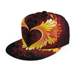 Fire Angel Wings Print Snapback Cap