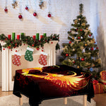 Fire Angel Wings Print Tablecloth