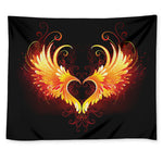 Fire Angel Wings Print Tapestry