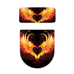 Fire Angel Wings Print Toilet Lid And Tank Cover Set