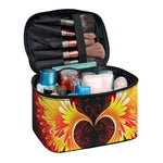 Fire Angel Wings Print Travel Makeup Bag