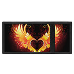 Fire Angel Wings Print Trifold Wallet
