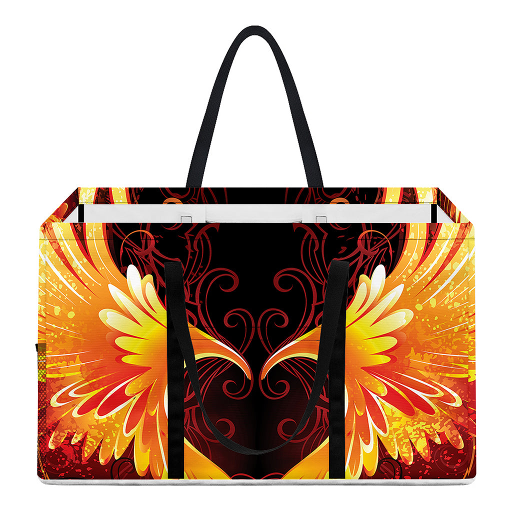 Fire Angel Wings Print Utility Tote Bag