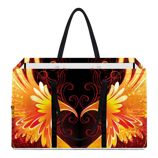 Fire Angel Wings Print Utility Tote Bag
