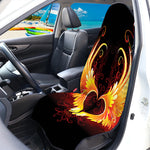 Fire Angel Wings Print Waterproof Car Seat Cover