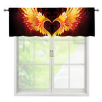 Fire Angel Wings Print Window Valance