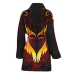 Fire Angel Wings Print Women's Bathrobe