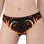 Fire Angel Wings Print Women's Panties