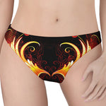 Fire Angel Wings Print Women's Thong