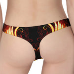 Fire Angel Wings Print Women's Thong